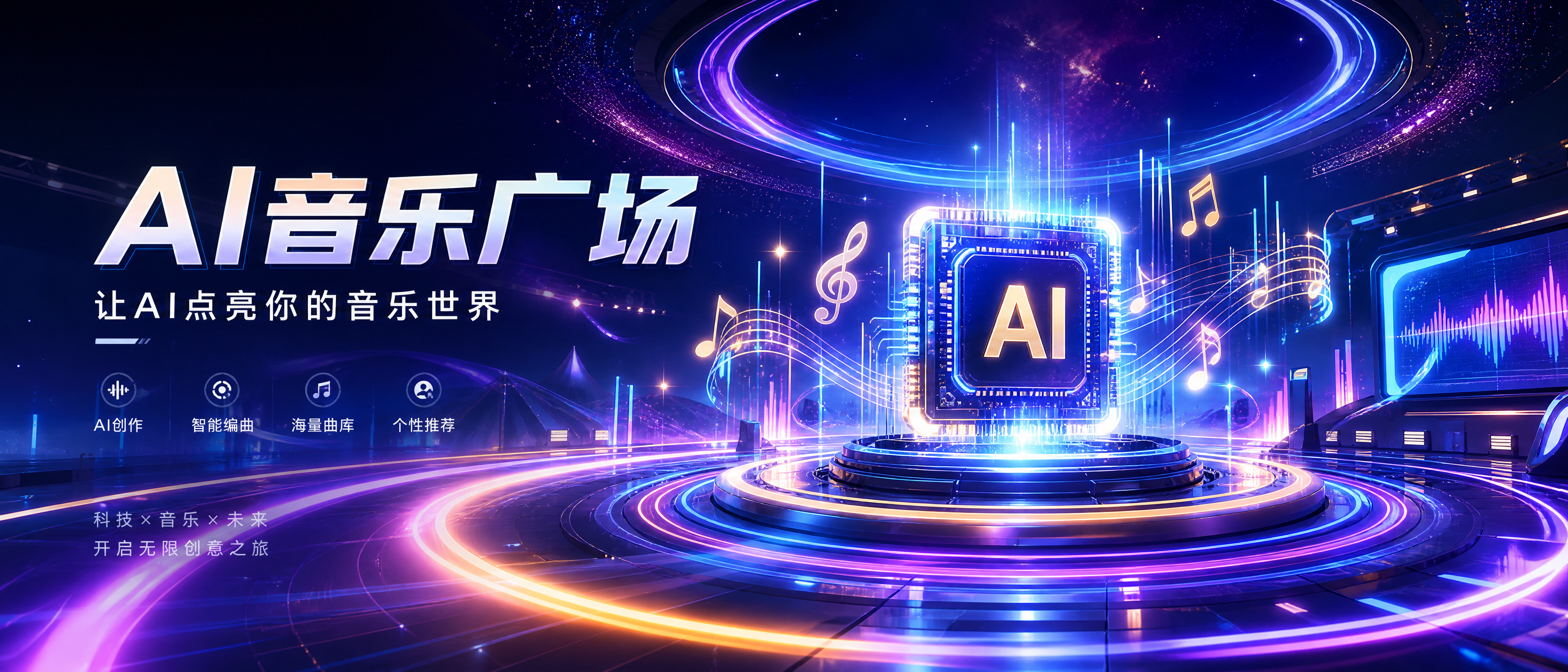 音乐广场横幅